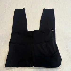 Lululemon fast and free leggings in black reflective size 6 thumbnail 3