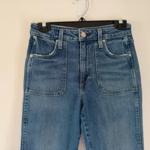 AMO Abigail Jeans in Peaceful Medium Wash Blue Patch Pocket Denim Size 26 thumbnail 4
