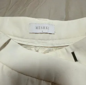 Meshki Suiting Wide Leg Pant - Ivory thumbnail 4