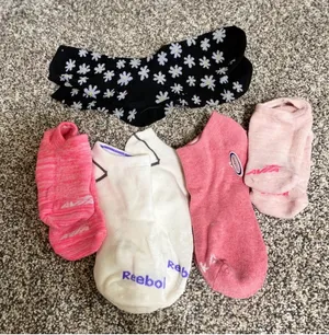 Reebok Women's Socks - Black, Pink, White thumbnail 2