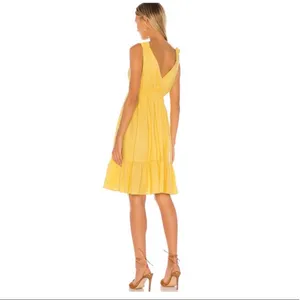 Majorelle Esther Midi Dress in Canary Yellow size Small $215 thumbnail 3