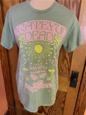 Grateful Dead Oxford Circle San Francisco Junk Food Tee Small Green Psychedelic thumbnail 6
