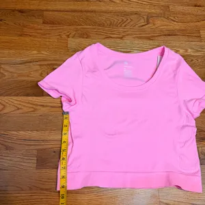 All in Motion Women’s XXL Pink Nylon Ribbed Short Sleeve Athletic Top Sporty thumbnail 3
