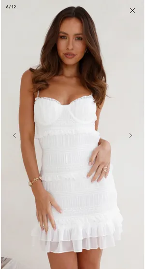 Hello Molly Unique Touch Mini Dress White thumbnail 1