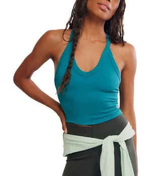 Free People Movement Women's All Clear V-Neck Cami in Celestial Blue size XL NWT thumbnail 1