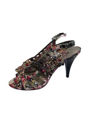 BANDOLINO Floral Peeptoe Slingback Heels Size 7 thumbnail 3