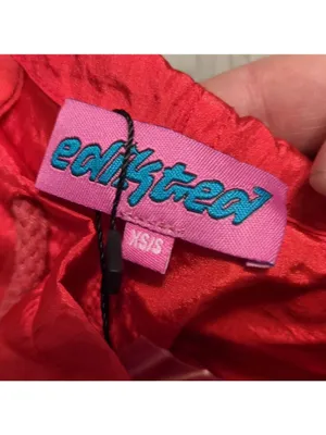 Edikted Rian Red Nylon Cargo Pants Size XS/S thumbnail 7