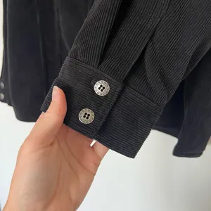 Vintage Western Black Corduroy Button Down Shirt Shacket thumbnail 6