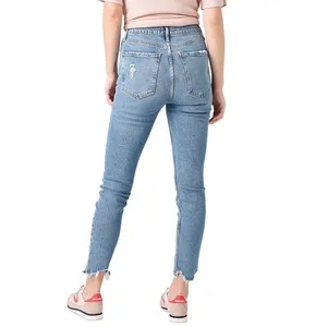 AGOLDE Nico High Rise Straight Leg Jeans Light‎ Wash Distressed Raw Hem Size 25 thumbnail 2