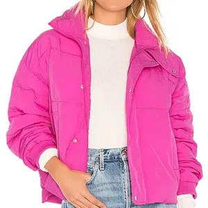 Free people Women's Pink Puffer Jacket thumbnail 1