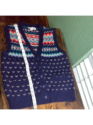 Vintage 90s Multicolor Knit Sweater Vest thumbnail 10