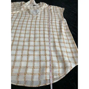POLISHED PROFESSIONAL | Ann Taylor Bow Neck Windowpane Blouse S thumbnail 7