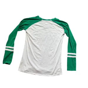 Dallas Stars NHL Hockey Long Sleeve Raglan Tee Green White Womens Large thumbnail 2