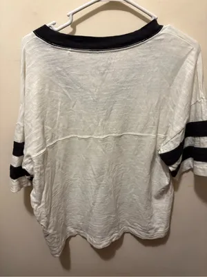 Faherty Sunwashed Slub organic cotton varsity tee XL black/ white thumbnail 8