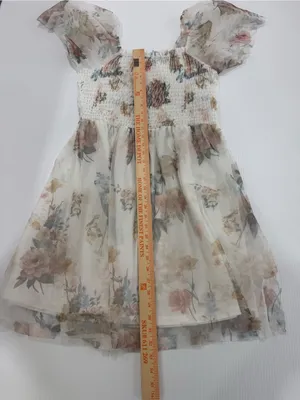 Tivoli Tulle Short Dress - White Floral - Baltic Born XL thumbnail 5