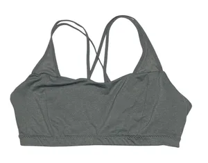 Athleta Womens Sports Bra XL Gray Strappy Back Light Support EUC thumbnail 1