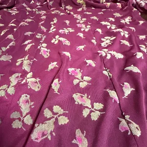 Betsey Johnson Babydoll Dress XL Red‎ Gold Floral Flocked Tie Front Y2K Style thumbnail 10