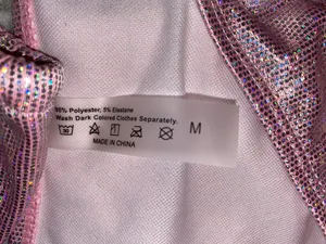 SheIn pink shiny bikini thumbnail 2