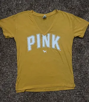 VS Pink yellow t-shirt thumbnail 1