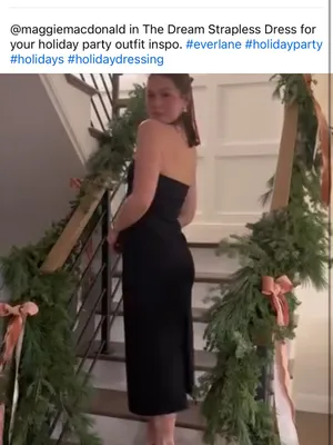 Everlane xxs dream strapless dress thumbnail 5