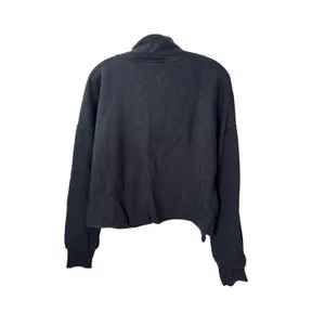 Sweaty Betty Quarter Zip Sweatshirt Charcoal Grey Cropped Funnel Neck Pullover thumbnail 3