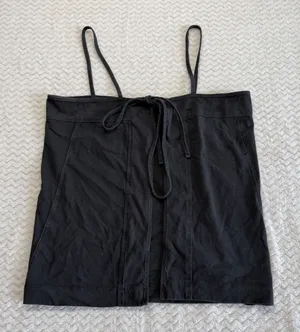 We The Free Free People Black Front Tie Spaghetti Strap Camisole Top Small thumbnail 1