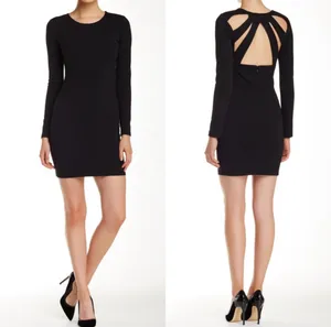 Parker Mariel Black Mini Dress Open Back Bodycon thumbnail 2