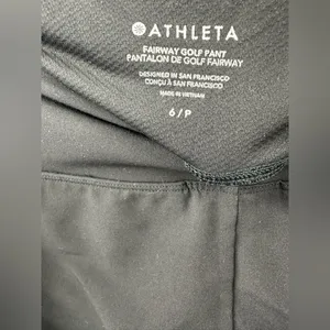 Athleta Fairway High Rise Golf Pant Black‎ Women's Size 6P Straight Leg thumbnail 5