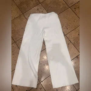 ⭐Zara White Wide-Leg Ribbed Pants thumbnail 5