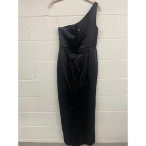 NWT Nookie Sz L Virtue Black One Shoulder Thigh High Slit Evening Cocktail Gown thumbnail 5