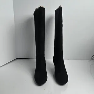 Clarks Tamryn Leaf Black Suede Knee High Block Heel Boots 9M thumbnail 15