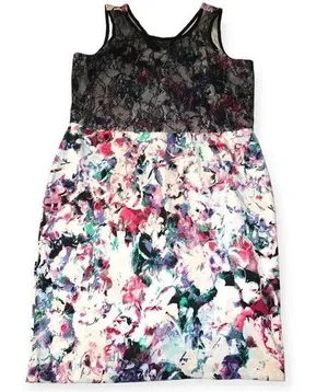 Metaphor lace floral midi bodycon dress thumbnail 1