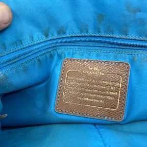Coach Blue and Tan Tote Bag thumbnail 7
