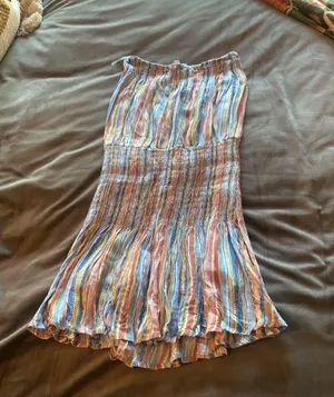 Striped Strapless Romper Multi Size M thumbnail 2