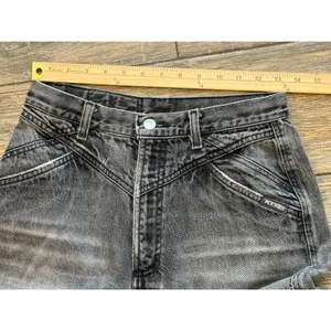 Vintage Rockies High Waist Western Jeans‎ Faded Black Distressed 26x34 Bareback thumbnail 5