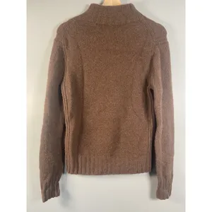 Point‎ Sur J. Crew Alpaca Merino Wool Blend Mockneck Sweater Women's Small Brown thumbnail 3