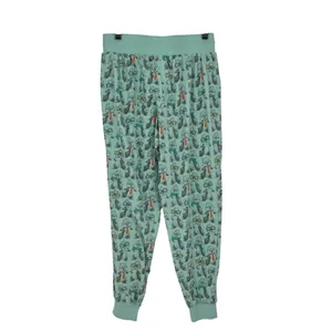 Disney Chip n Dale Mint Pajama Pants Nerd Glasses Tie Sleep Lounge Joggers L thumbnail 3