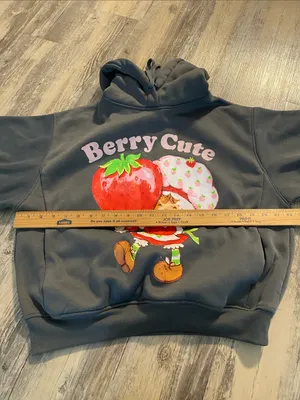 Strawberry Shortcake Berry Cute Graphic Gray Sweatshirt SMALL thumbnail 8