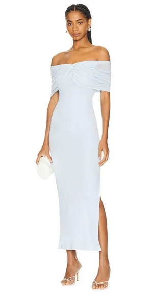 SNDYS Madrid Maxi Dress in Blue Medium New Womens Long Gown thumbnail 1