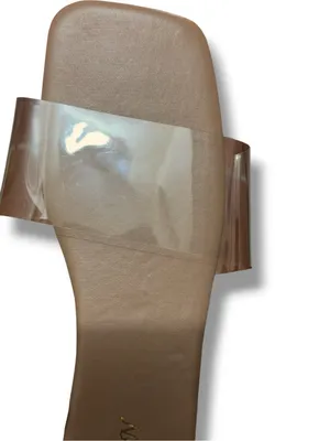 SHEIN | NWT Nude Clear Resort Slide Strap Sandals (size 9.5) thumbnail 4