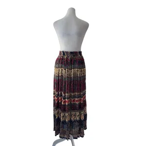 Indian Elephant + Antelope Elastic Waist Maxi Skirt thumbnail 6
