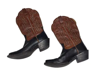 Ariat Legend Square Toe Leather Cowboy Boots Embrodiered Western Cowgirl Womens thumbnail 1