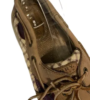 Boat Shoes in Tan and Plaid Size 8M thumbnail 4