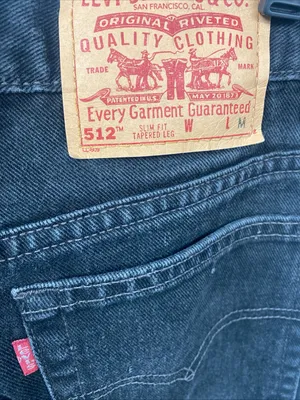 Vintage Levis Jeans 512 Slim Fit Tapered Leg Made USA Womens 8M Black thumbnail 5