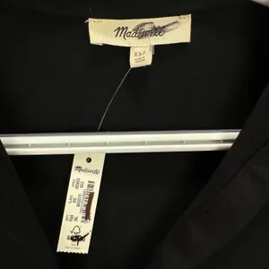 Madewell Side Cinch Long Sleeve Polo Top Stretch Jersey Knit Black XXS NWT thumbnail 5