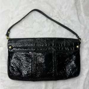 COACH Patent Leather Black Mini Purse Wristlet thumbnail 2