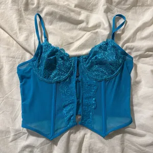 Princess Polly Blue Corset Top thumbnail 1
