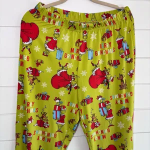 Dr. Seuss Grinch Pajamas Pants Green and‎ Red Size M thumbnail 2