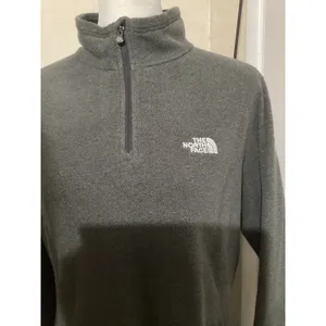 The North Face Women's Fleece 1/4 Zip Pullover Top Gray M/M Polartec Classic thumbnail 2