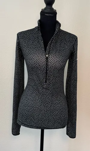 NWT Nike Pro Dri-FIT Polka Dot Half-Zip Top XS thumbnail 1